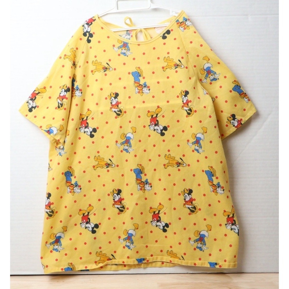 VTG Children's Pediatric Disney Mickey Minnie Mouse Goofy Pluto Hospital Gown